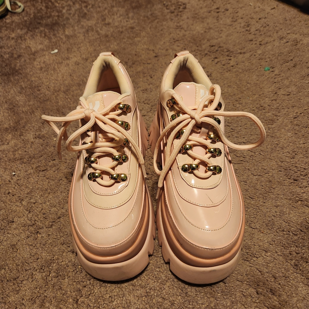 Koi Blush Pink Platform Sneakers